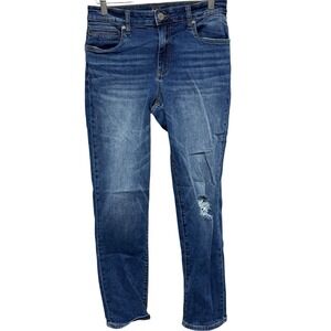 Kut Kloth Jeans Womens 6 Dark Wash Skinny Stretch Mid Rise Inseam 29 Distressed